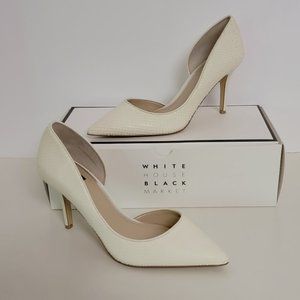 White House Black Market Heels Ella Vanilla Snake Heels Size 7